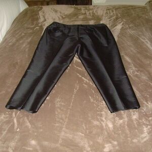 TALBOTS Black Silk Cigarette  Pants - Size 14